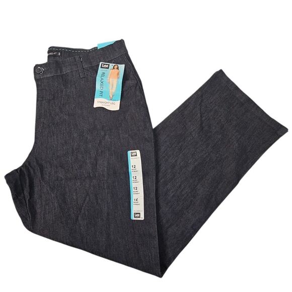 Lee Denim - LEE Riders Womens 12 Relaxed Fit Straight Leg Blue Pants